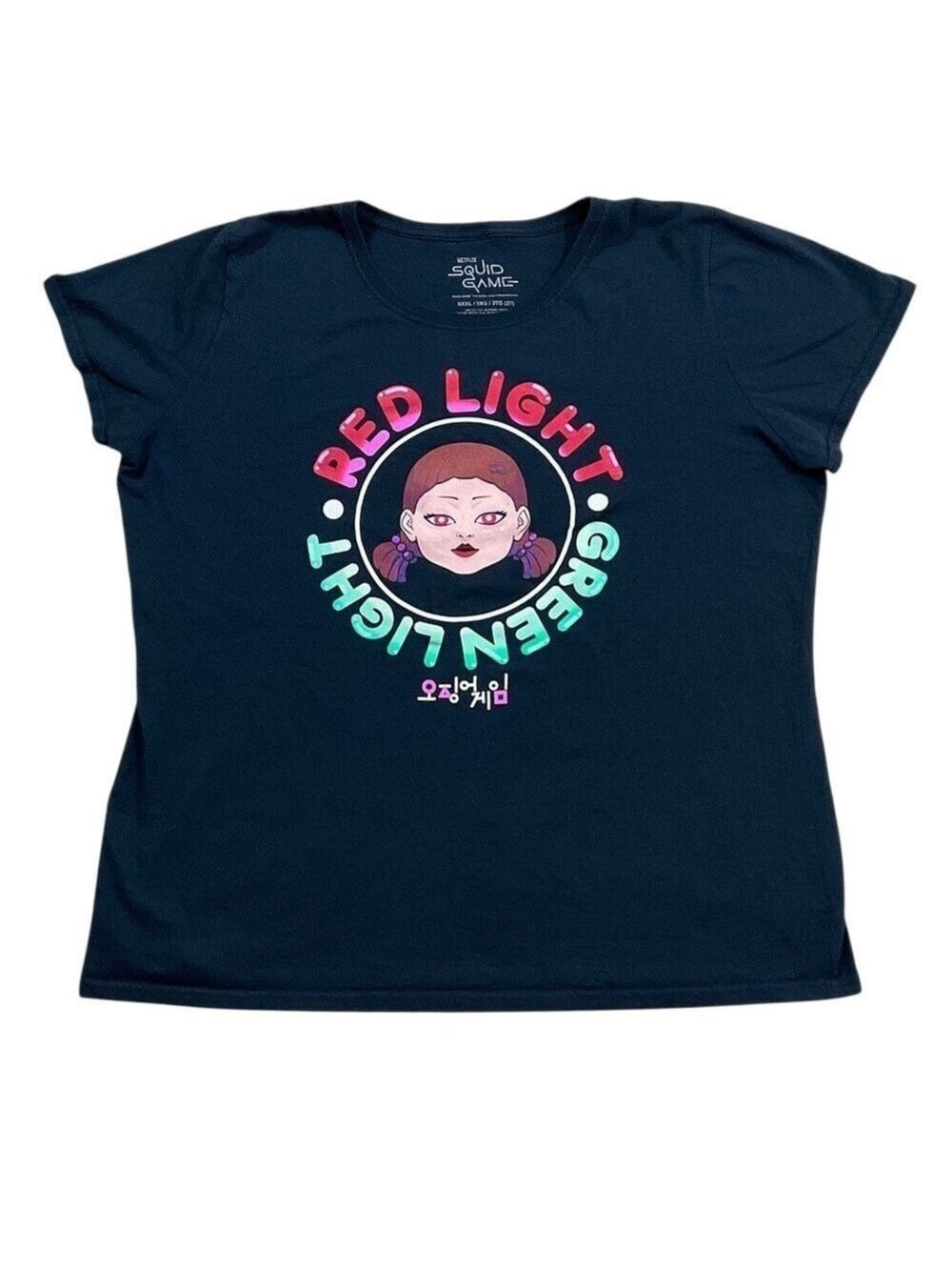 Netflix Squid Game T-Shirt XXXL Red Light Green Light Doll Graphic Tee Unisex